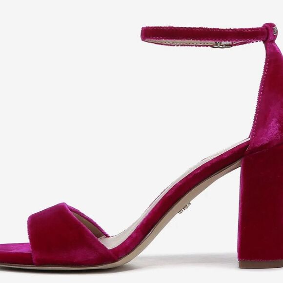 Sam Edelman Women's Velvet  Slingback Raspberry, Size 10 New in Box - Picture 3 of 17